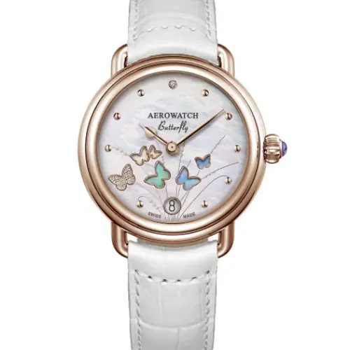 Aerowatch Lederarmband-1942 Butterfly Limited Edition (888 pcs.) - A 44960 RO05