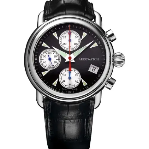 Aerowatch Lederarmband-1942 Chrono Automatic - A 61901 AA08