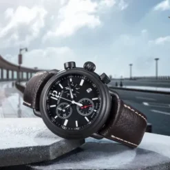 Aerowatch Lederarmband-1942 Chronograph Quartz - A 79100 NO05