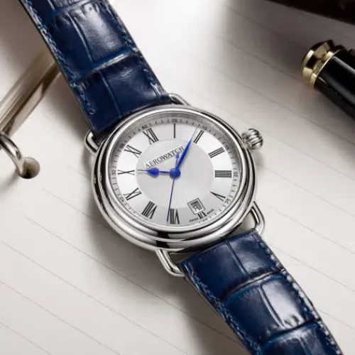 Aerowatch Lederarmband-1942 Gent Quartz - A 42900 AA26