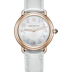 Aerowatch Lederarmband-1942 Lady Midsize Quartz - A 42960 RO20