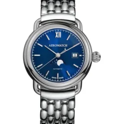 Aerowatch Metallarmband-1942 Moon Phase Automatic - A 77983 AA06 M