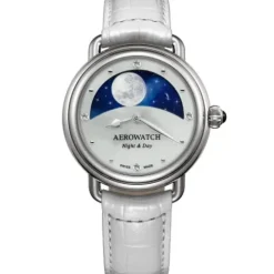 Aerowatch Lederarmband-1942 Night & Day Quarz - A 44960 AA11