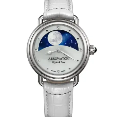 Aerowatch Lederarmband-1942 Night & Day Quarz - A 44960 AA11