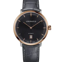 Aerowatch Lederarmband-Heritage Slim Automatic - A 67975 BI02