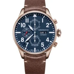Aerowatch Lederarmband-Les Grandes Classiques Pilote Chronograph - A 61989 RO05