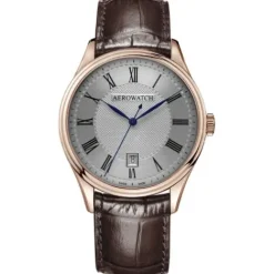 Aerowatch Lederarmband-Les Grandes Classiques Gent Quartz Eco - A 42102 RO01