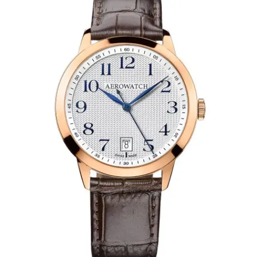 Aerowatch Lederarmband-Les Grandes Classiques Quartz - A 42972 RO11