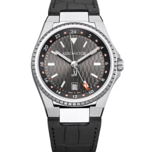 Aerowatch Lederarmband-Milan GMT Sport Quarz - A 44999 AA01