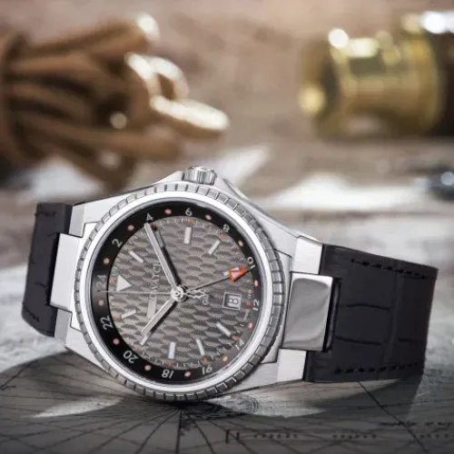 Aerowatch Lederarmband-Milan GMT Sport Quarz - A 44999 AA01