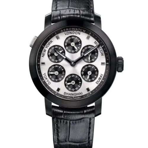 Aerowatch Lederarmband-Renaissance 7 Time Zones - A 51974 NO03