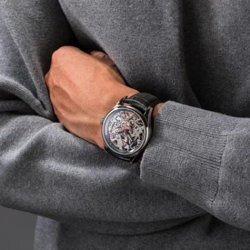 Aerowatch Lederarmband-Renaissance Fir Tree Skeleton - A 50981 AA24