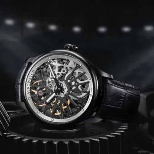 Aerowatch Lederarmband-Renaissance Skelett Wheel - A 50981 NO25