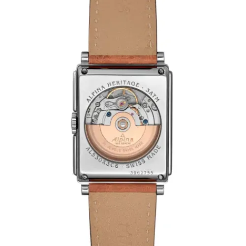 Alpina Lederarmband-Alpiner Heritage Carree Automatic - AL-530SAC3C6