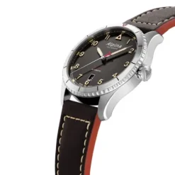 Alpina Lederarmband-Startimer Pilot Automatic - AL-525BBG4S26
