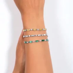 Amen Armbänder-Baguette Cut Tennis Armband - BT2REBVBZ16