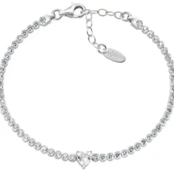 Amen (Kette mit) Herz-Heart Tennis Armband - BT21CUBBZ16