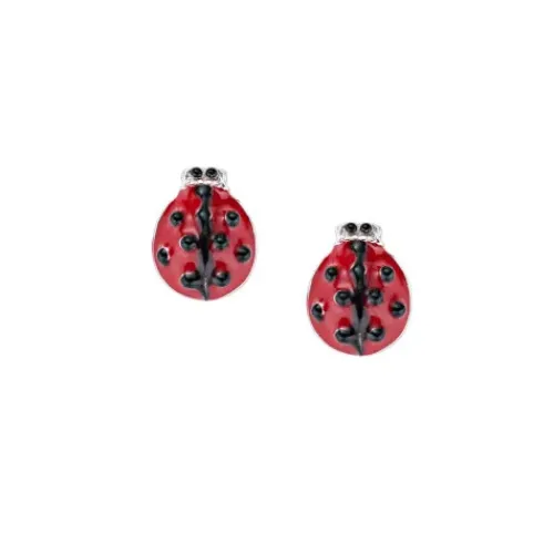 Amen Kinderschmuck-Junior Red Ladybug Ohrstecker - JELDB