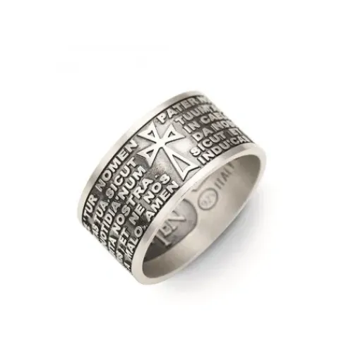 Amen (Kette mit) Kreuz-Our Father Latin Ring - PNLAB925