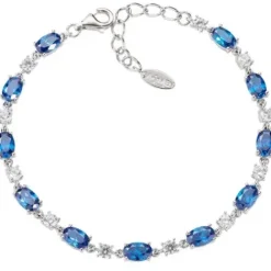 Amen Armbänder-Oval Cut Tennis Armband - BT2OVBBLBZ16