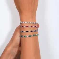 Amen Armbänder-Oval Cut Tennis Armband - BT2OVBBLBZ16