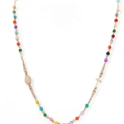 Amen (Kette mit) Kreuz-Rosary Round Cross Halskette - CRORM3P