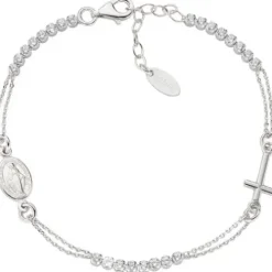 Amen (Kette mit) Kreuz-Rosary Style Tennis Cross Armband - BRCRMIBBZ3