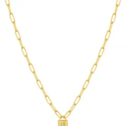 Ania Haie Halsketten-Gold Chunky Chain Padlock Halskette - N032-01G