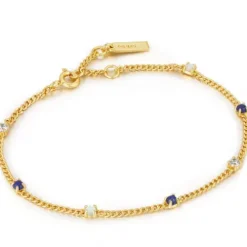 Ania Haie Armbänder-Gold Lapis Chain Armband - B039-01G-L