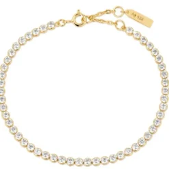 Ania Haie Armbänder-Gold Row Bezel Set Armband - B058-06G