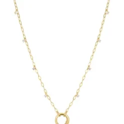 Ania Haie Halsketten-Gold Shimmer Chain Charm Connector Halskette - N052-07G