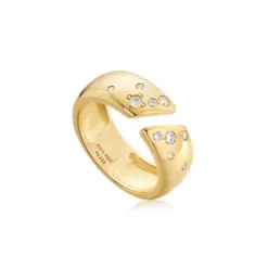 Ania Haie Ringe-Gold Sparkle Wide Adjustable Ring - R054-04G