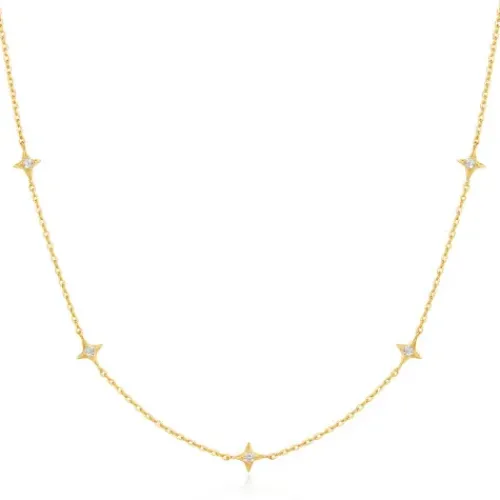 Ania Haie Halsketten-Gold Stars Station Halskette - N061-04G