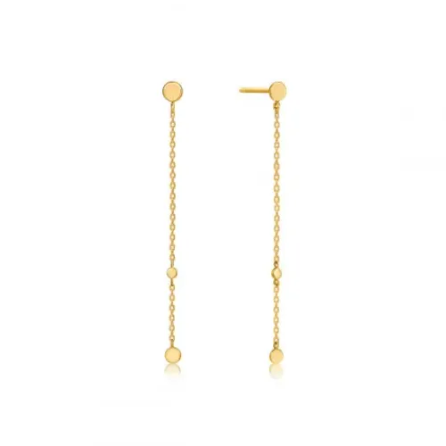 Ania Haie Ohrringe-14kt Gold Disc Ohrhänger - EAU001-05YG