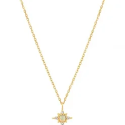 Ania Haie Halsketten-14kt Gold Opal and White Sapphire Star Halskette - NAU001-01YG