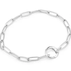 Ania Haie Armbänder-Silver Link Charm Chain Connector Armband - B048-01H