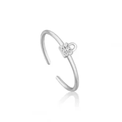 Ania Haie Ringe-Silver Padlock Sparkle Ring - R032-02H