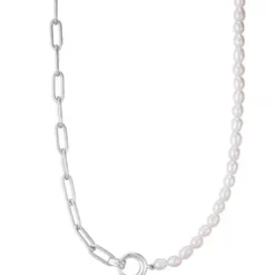 Ania Haie Halsketten-Silver Pearl Chunky Link Chain Halskette - N043-01H