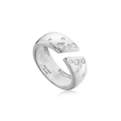 Ania Haie Ringe-Silver Sparkle Wide Adjustable Ring - R054-04H