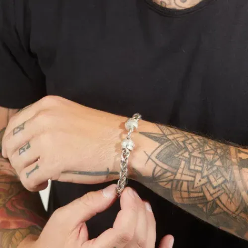 Bikergold Armbänder-Armband Zopfkette Tire - BG9001