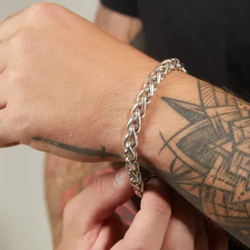 Bikergold Armbänder-Armband Zopfkette Tire - BG9001