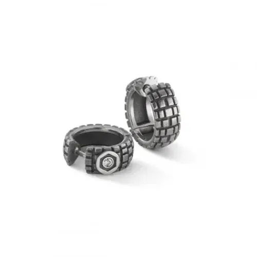 Bikergold Ohrringe-Kreolen Tire Cross - BG3005