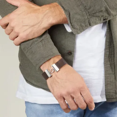 Bikergold Armbänder-Lederarmband Breit - BG8007