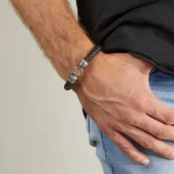 Bikergold Armbänder-Lederarmband Nappa Geflochten - BG8010