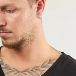 Bikergold Ohrringe-Ohrstecker Einzel Stepp - BG4004