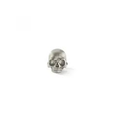 Bikergold Ohrringe-Ohrstecker Einzel Skull White - BG4001