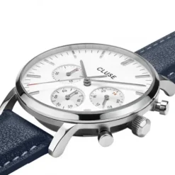 Cluse Lederarmband-Aravis Chrono Silver Gift Box - CG21004