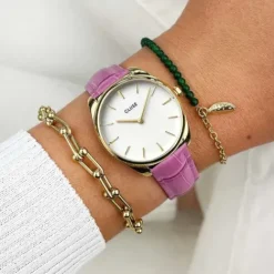 Cluse Lederarmband-Féroce Petite Gold - CW11213