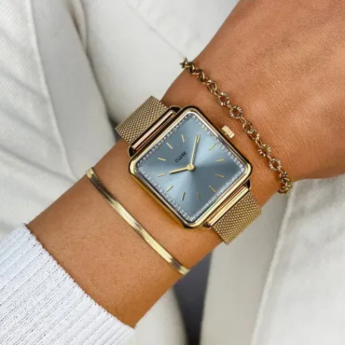Cluse Metallarmband-La Tétragone Mesh Gold - CW10310