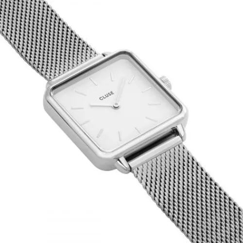 Cluse Metallarmband-La Tétragone Mesh Silver - CW0101207003